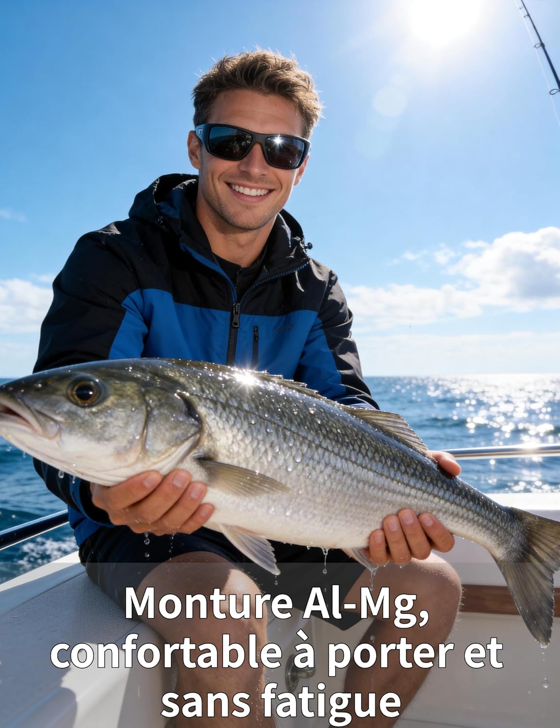 Detalle 2 de PUKCLAR Lunettes de soleil Homme Polarisées avec Protection UV400 et Monture TR90 ultralégère – Vision HD Anti-Reflets