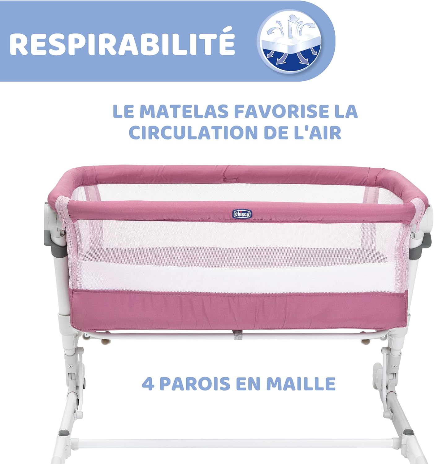 Thumbnail 3 de Chicco Next2Me Pop Up Culla Neonato co-sleeping con chiusura compatta e ruote, orchid