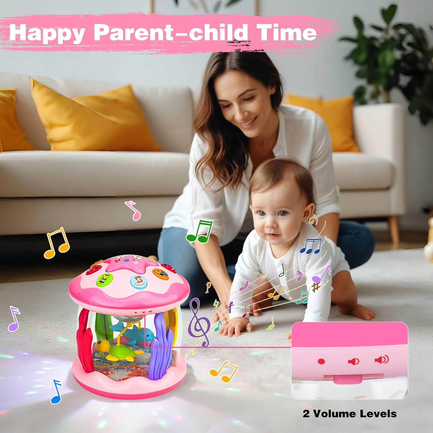 Thumbnail 4 de Aboosam Baby Girl Ocean Light-Up Musical Toy 6.7in