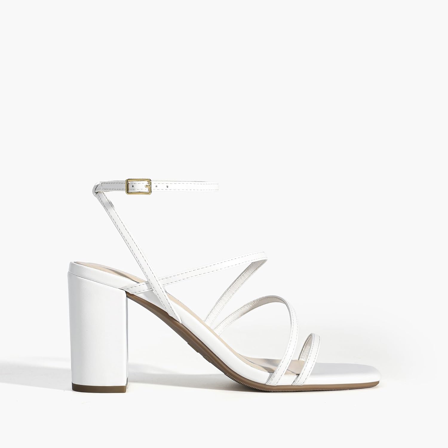 Thumbnail 3 de DREAM PAIRS Women's Heels: Chunky Block Strappy Square Open Toe Ankle Buckle Sandals
