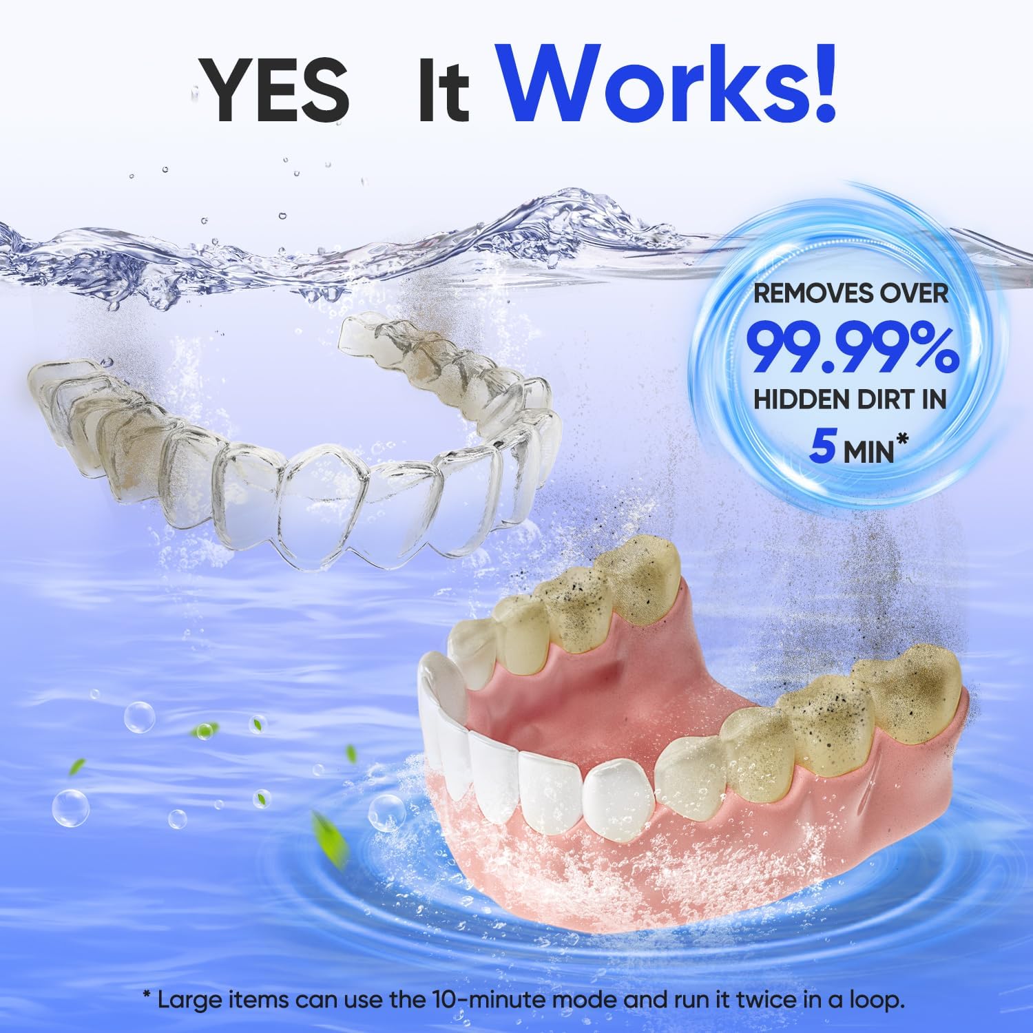 Detalle 2 de MySmile MS100 ultraljudsrengörare för bettskenor, 45 kHz och 200 ml