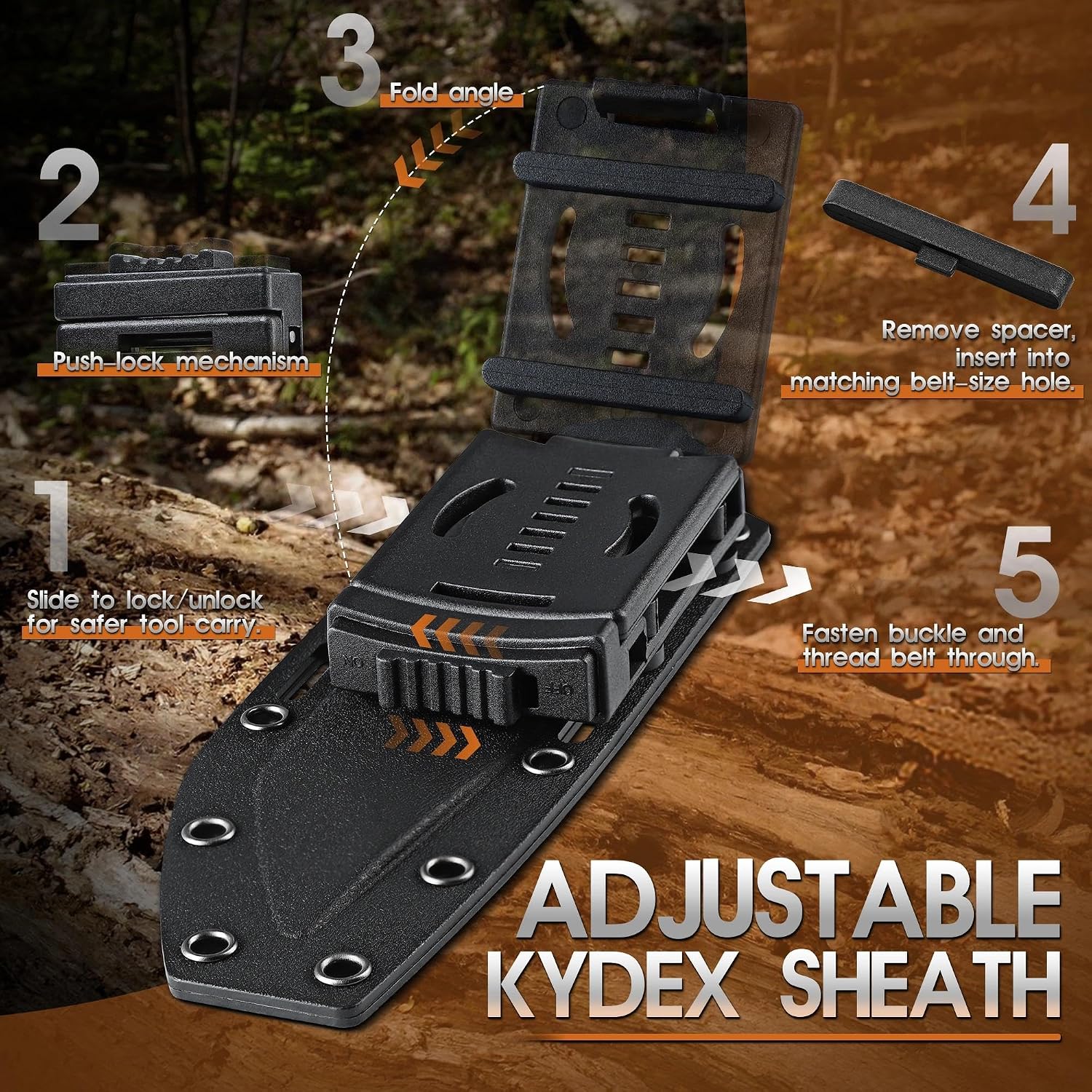 Detalle de Dragon Creek Outdoor-Messer mit 5 mm Klinge