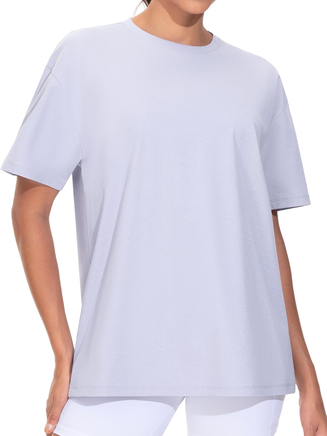 Detalle 2 de THE GYM PEOPLE Women's Oversized T-Shirt, Short Sleeve Crewneck