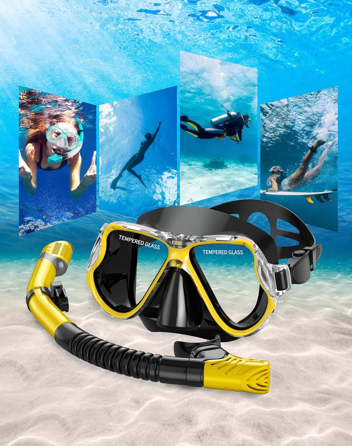 Thumbnail 6 de Karvipark Dry Snorkel Set panoramic mask