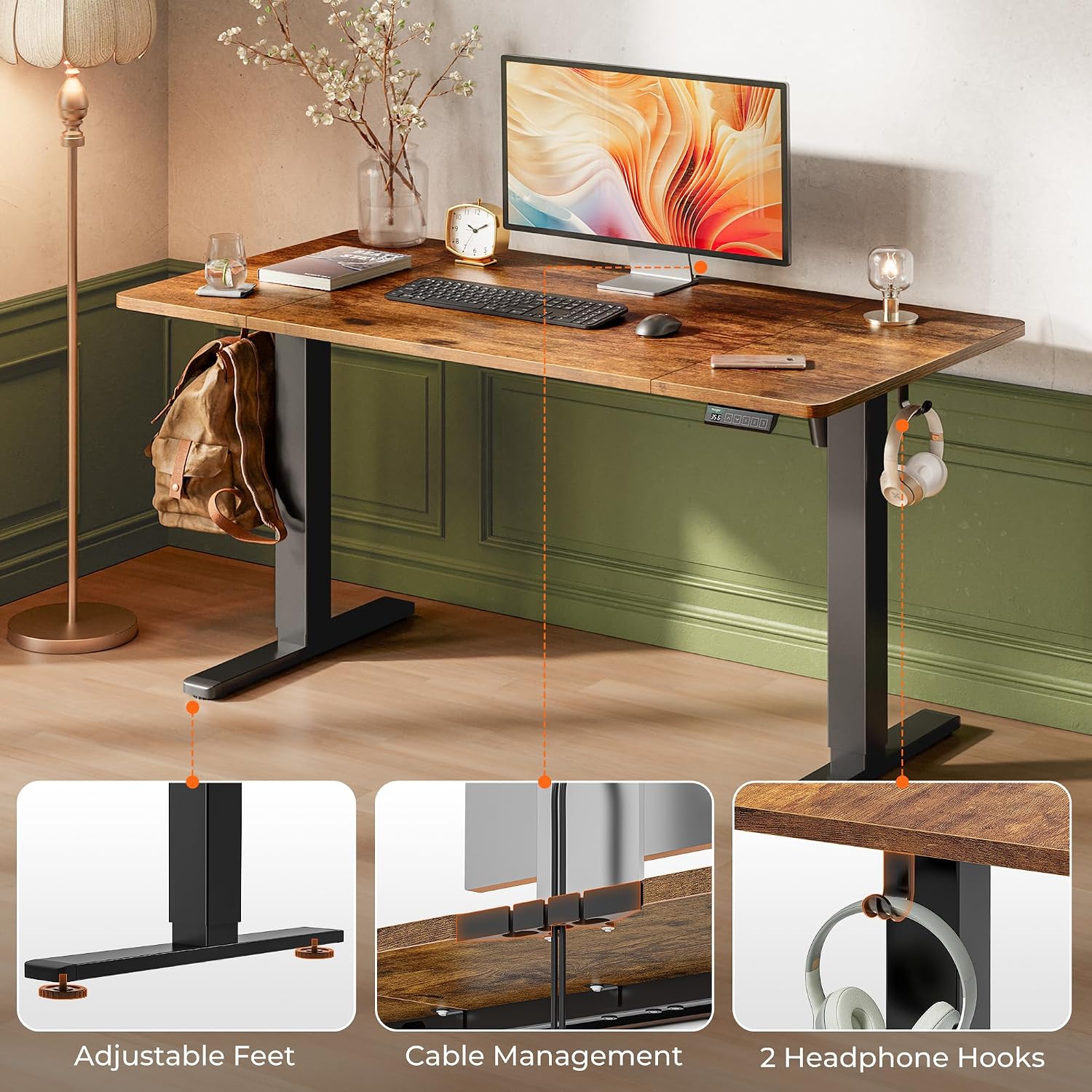 Thumbnail 6 de Huuger 55 x 28 Electric Standing Desk 27.6"