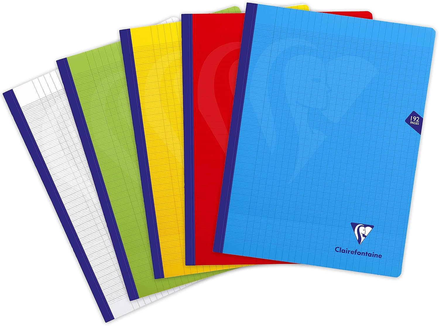 Detalle de Clairefontaine 309341C Cahier Grand Carreaux 24x32, 192 feuillets – Papier Velouté 90 g et couverture polyprop transparente