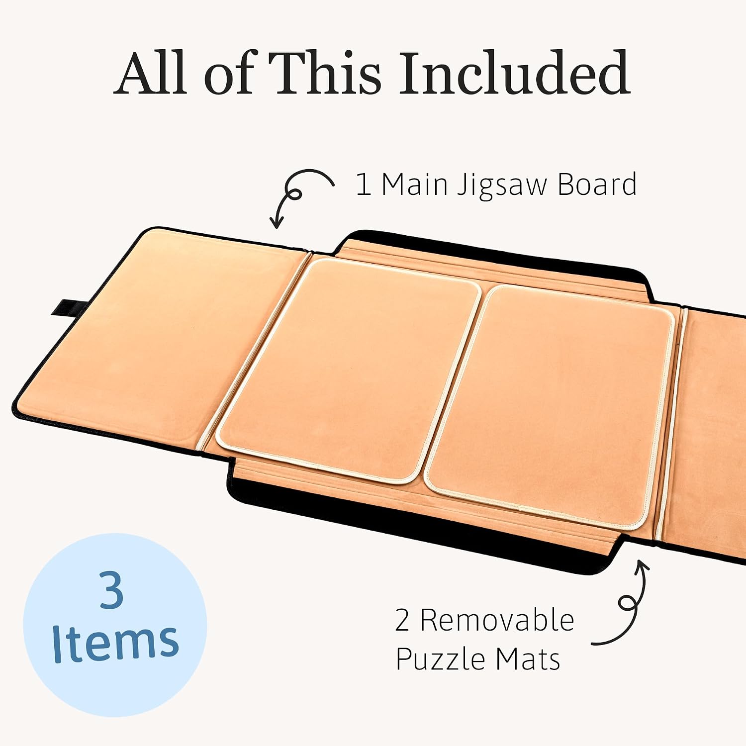 Thumbnail 1 de Jaques of London Premium Jigsaw Board for 1000 Pieces – Portable, Felt-Lined Puzzle Storage