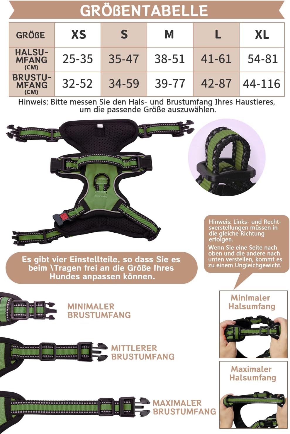 Thumbnail 5 de BaoCheng Hundegeschirr M 3 Schnallen