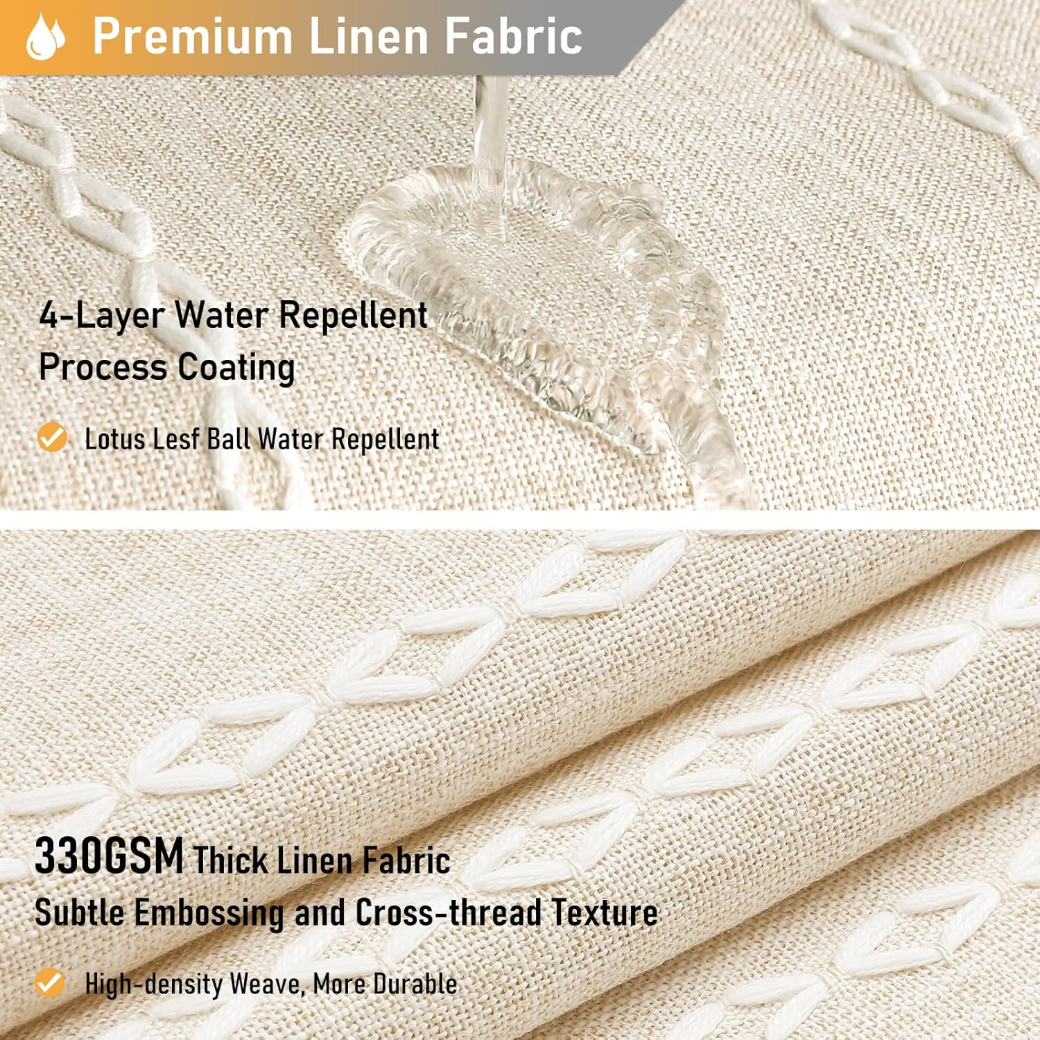 Detalle 2 de BTTN Boho Farmhouse Shower Curtain 72x72