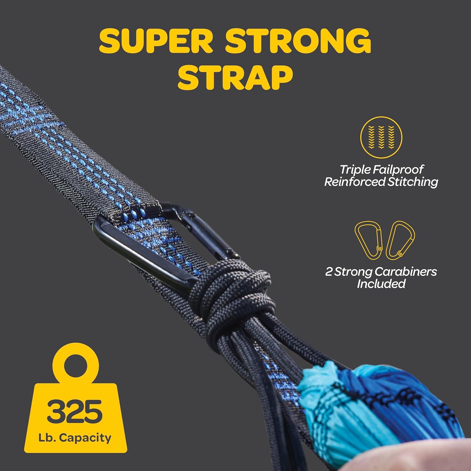 Detalle 2 de Hammock 400 lb nylon camping chair