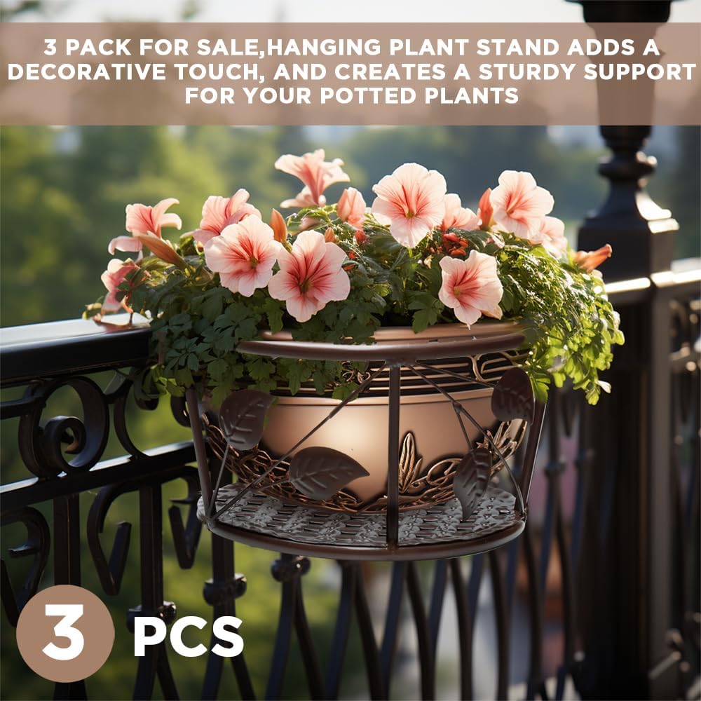 Detalle 2 de NEISRAI Iron Railing Planter Basket