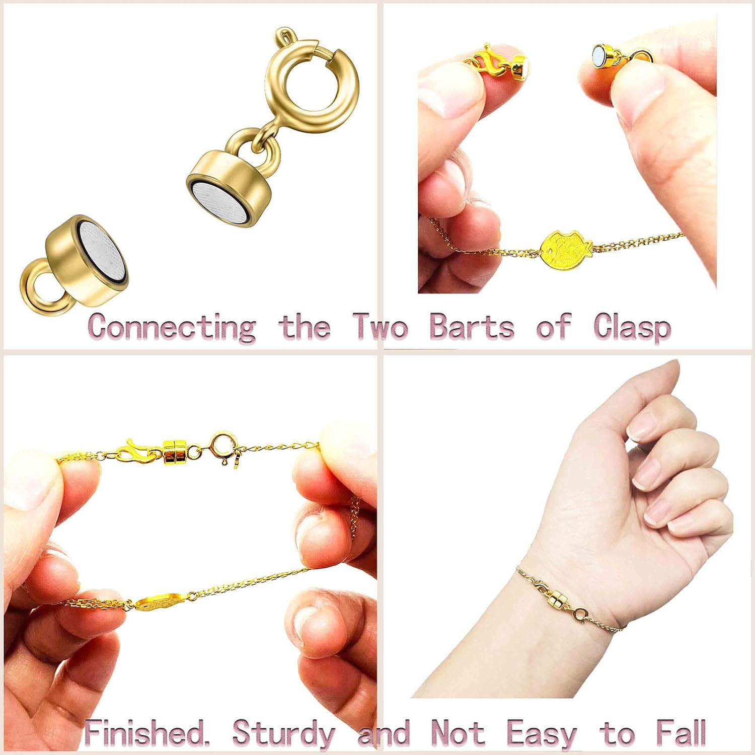 Detalle 1 de OHINGLT Magnetic Necklace Clasps, Brass