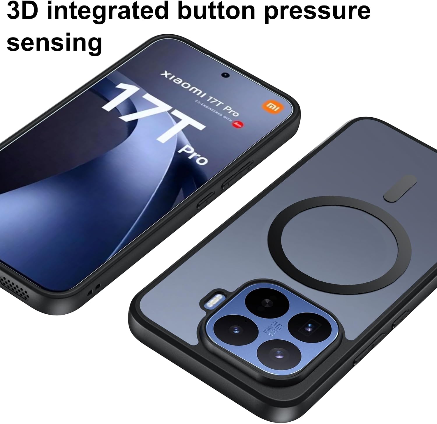 Detalle 2 de Fitudoos Hülle für Xiaomi 17T Pro mit Magnetischer Ring Ständer – Robuste PC-Rückseite, Stoßfest, Anti-Gelb
