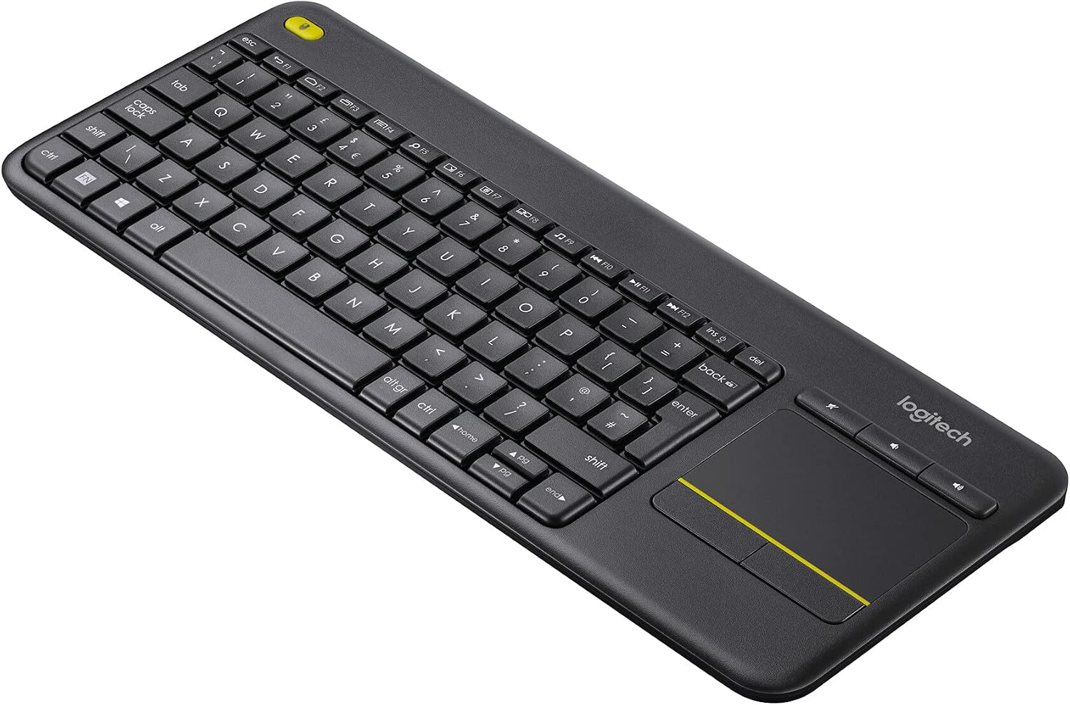 Detalle de Logitech K400 Plus Kabellose Touch-TV-Tastatur mit integriertem Touchpad (DEU QWERTZ)