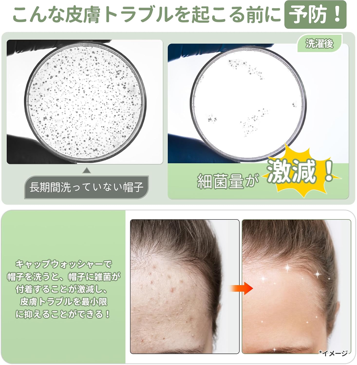 Detalle 2 de チチロバ キャップウォッシャー 帽子用洗濯ネット付き 50〜60cm対応 型崩れ防止