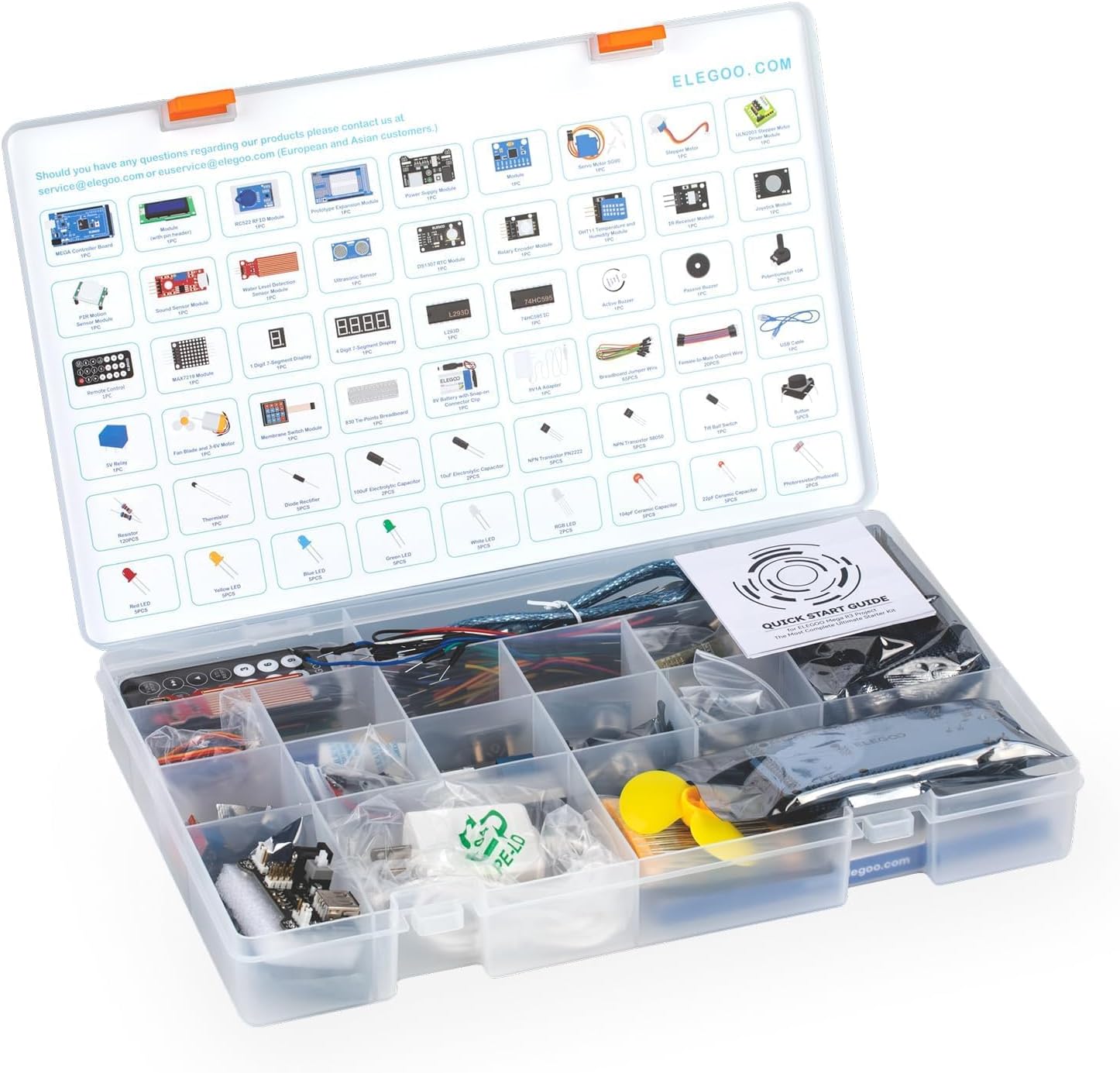 Thumbnail 5 de ELEGOO MEGA-R3 Starter Kit: Umfassendes Arduino-Projektpaket mit MEGA-R3 und 200+ Bauteilen