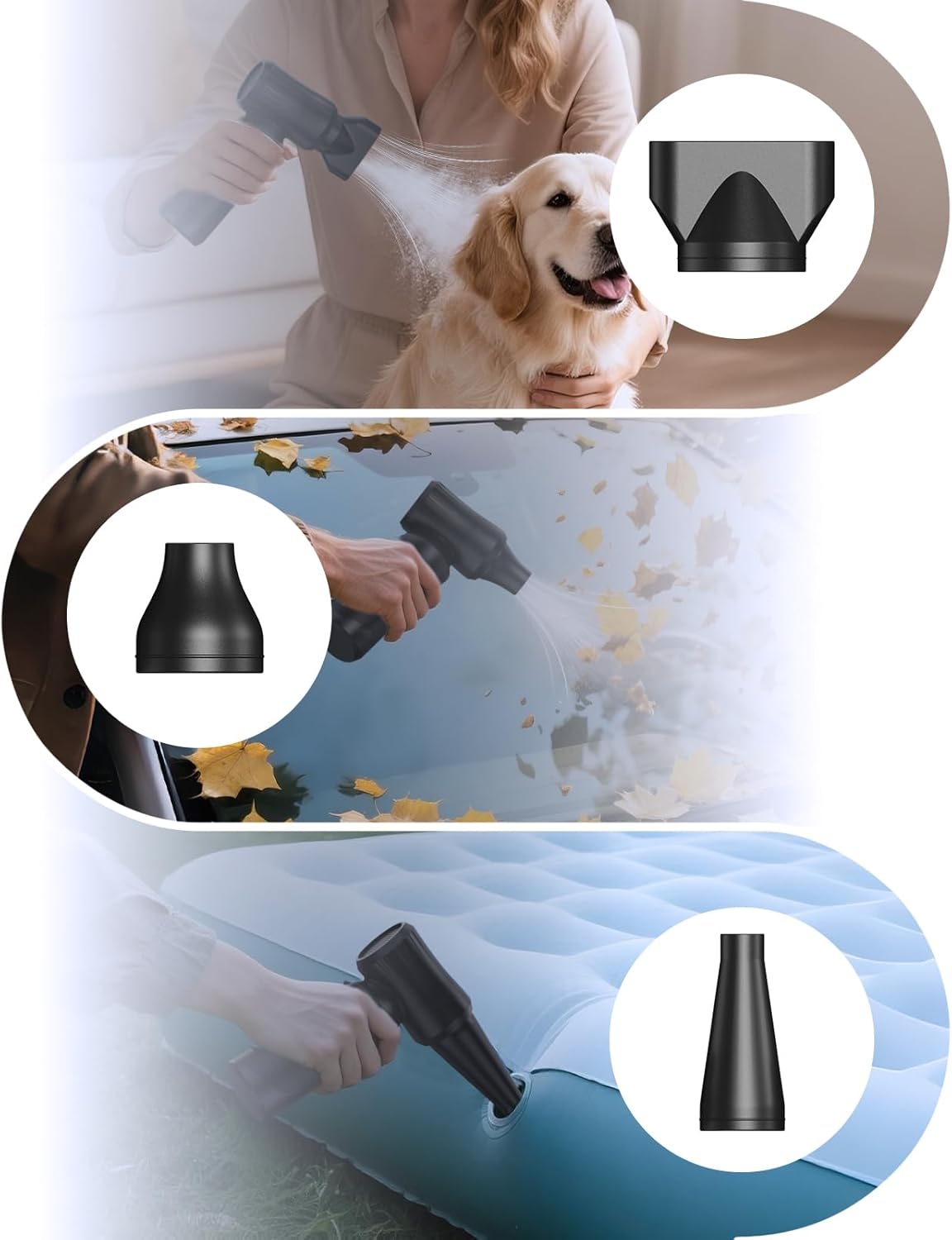 Detalle de Voniobuy Mini Souffleur Sans Fil Puissant — Nettoyage rapide et polyvalent pour PC et voiture
