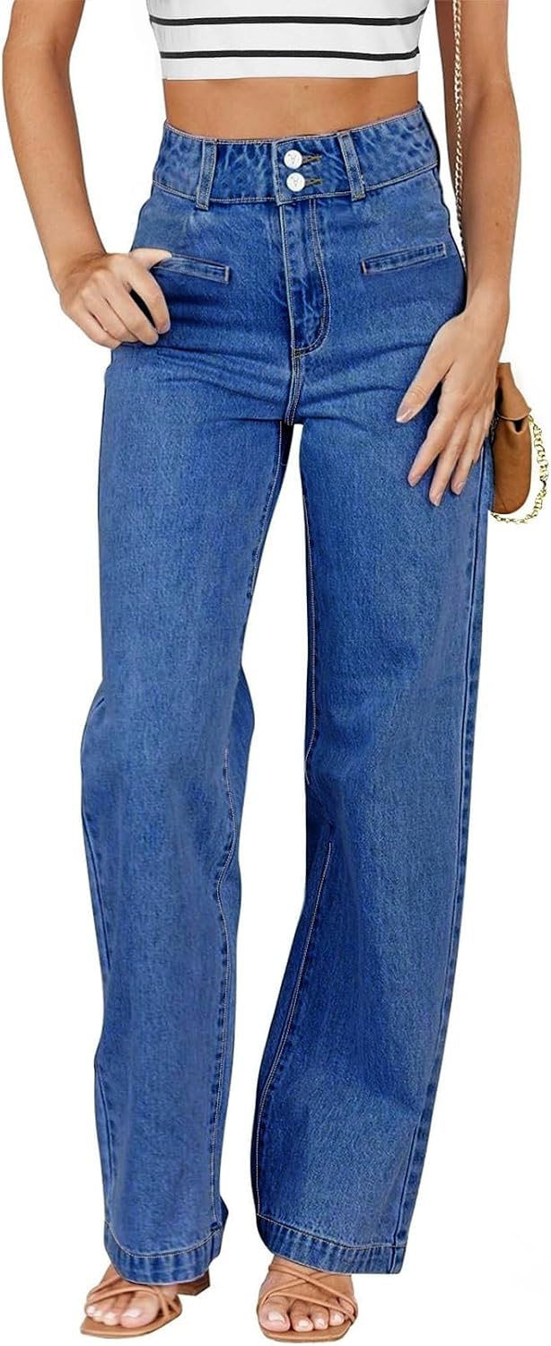 Detalle de Sidefeel High Waisted Straight Jeans 1️⃣