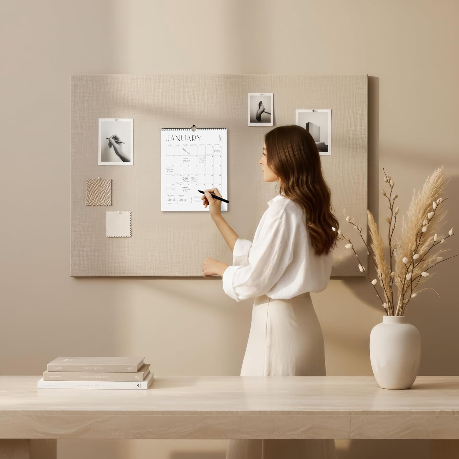 Detalle 2 de ZICOTO 2026-2027 Wall Calendar, 14.5 x 11.5-Inch Minimalist Paper Planner
