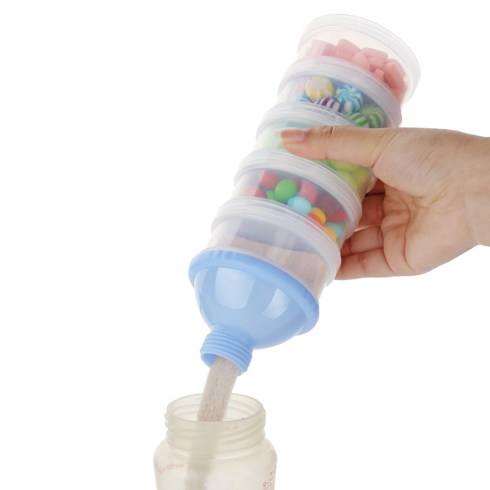 Detalle 1 de Accmor On The Go Formula Dispenser, 5 Stackable BPA-Free PP Compartments