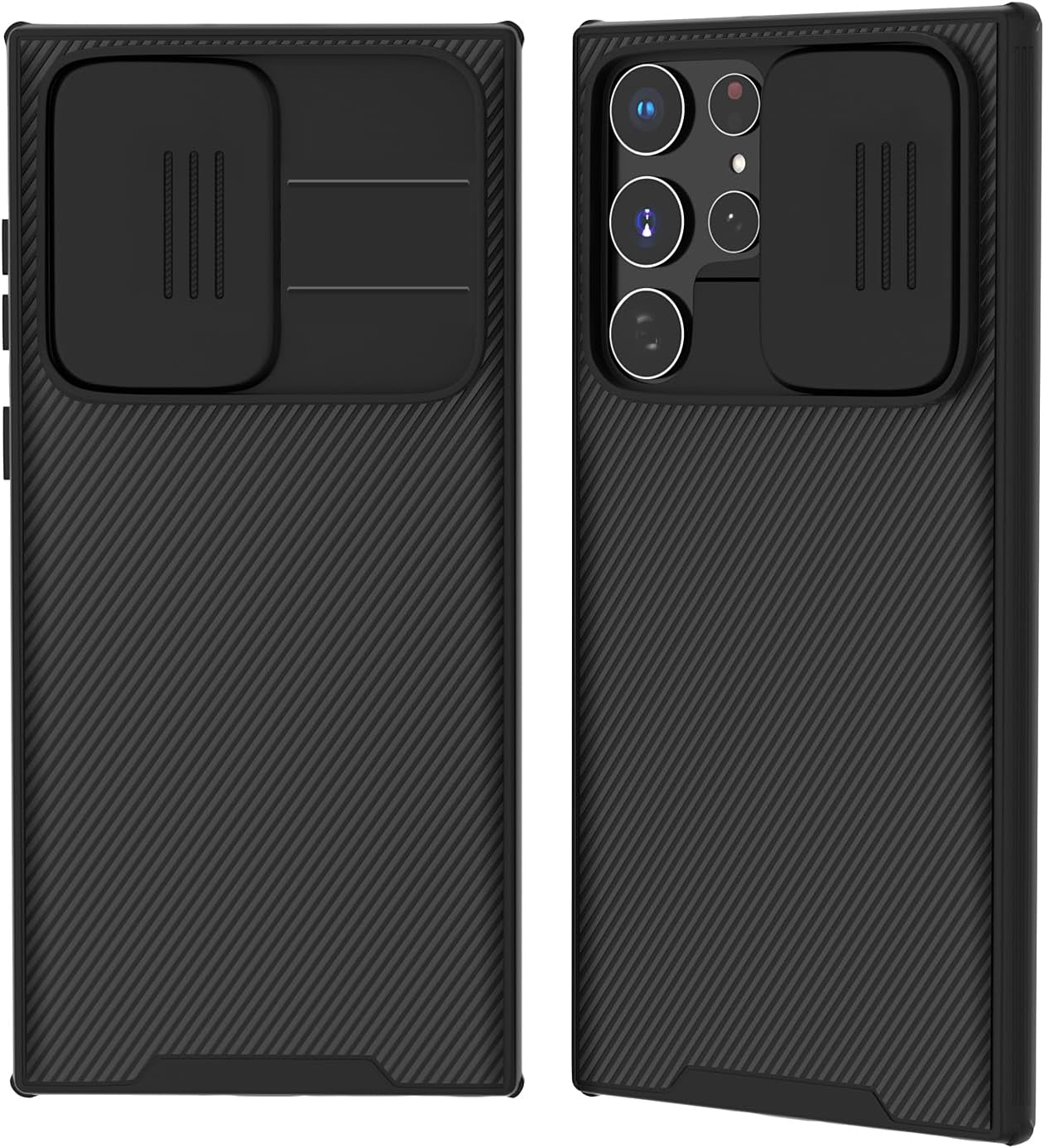 Detalle de XTCASE Cover scorrevole per Samsung Galaxy S25 Ultra 5G con protezione fotocamera, rigida antiurto e anti-graffio, nera