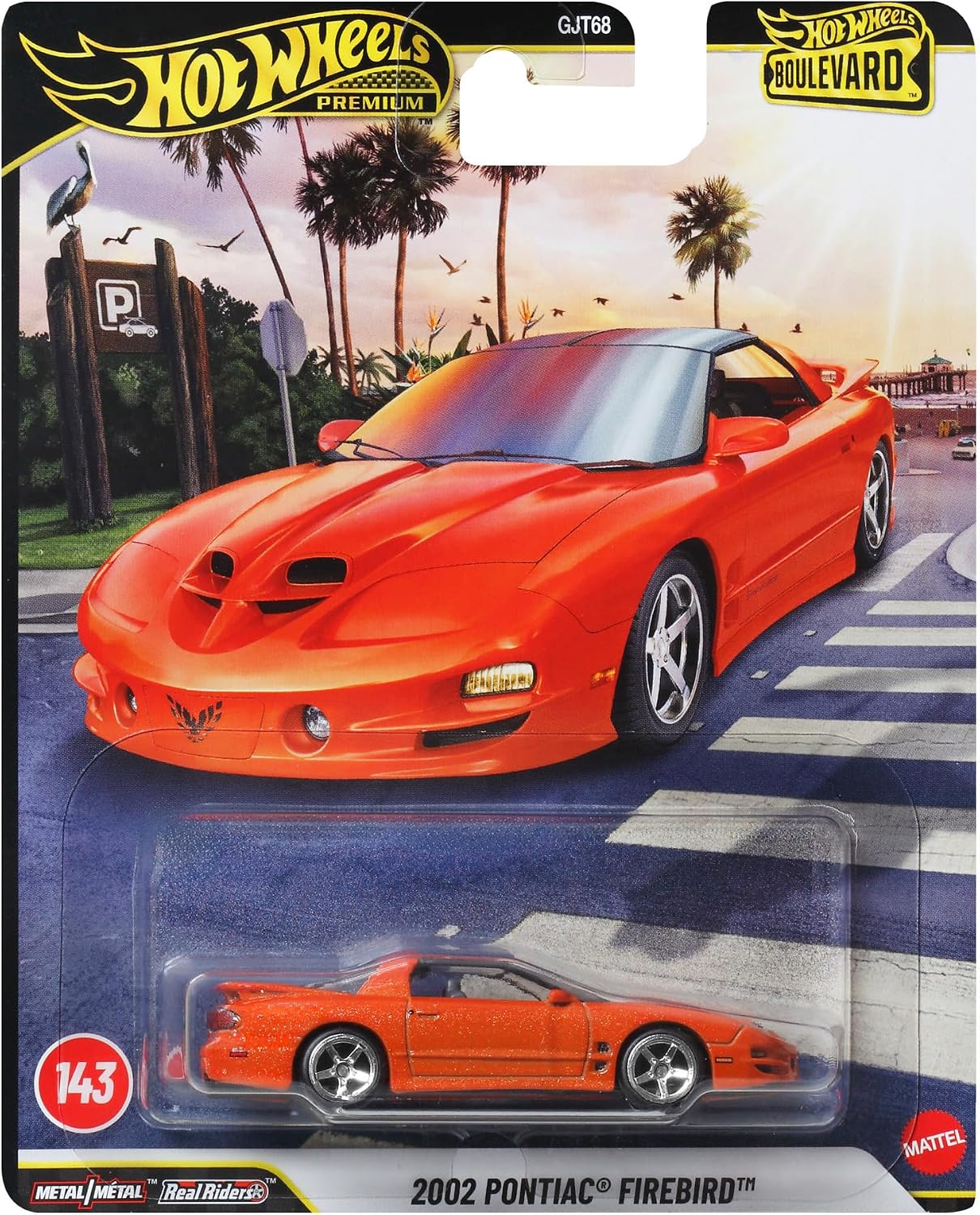 Thumbnail 6 de Hot Wheels JHW17 ブールバード 2002 ポンティアック・ファイヤーバード 1/64ミニカー オレンジ