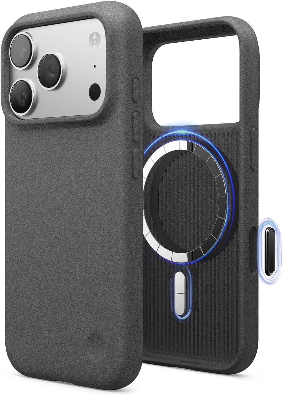 Detalle de elago Magnetic Pebble Case for iPhone 18 Pro Max & 17 Pro Max, MagSafe, Dark Grey