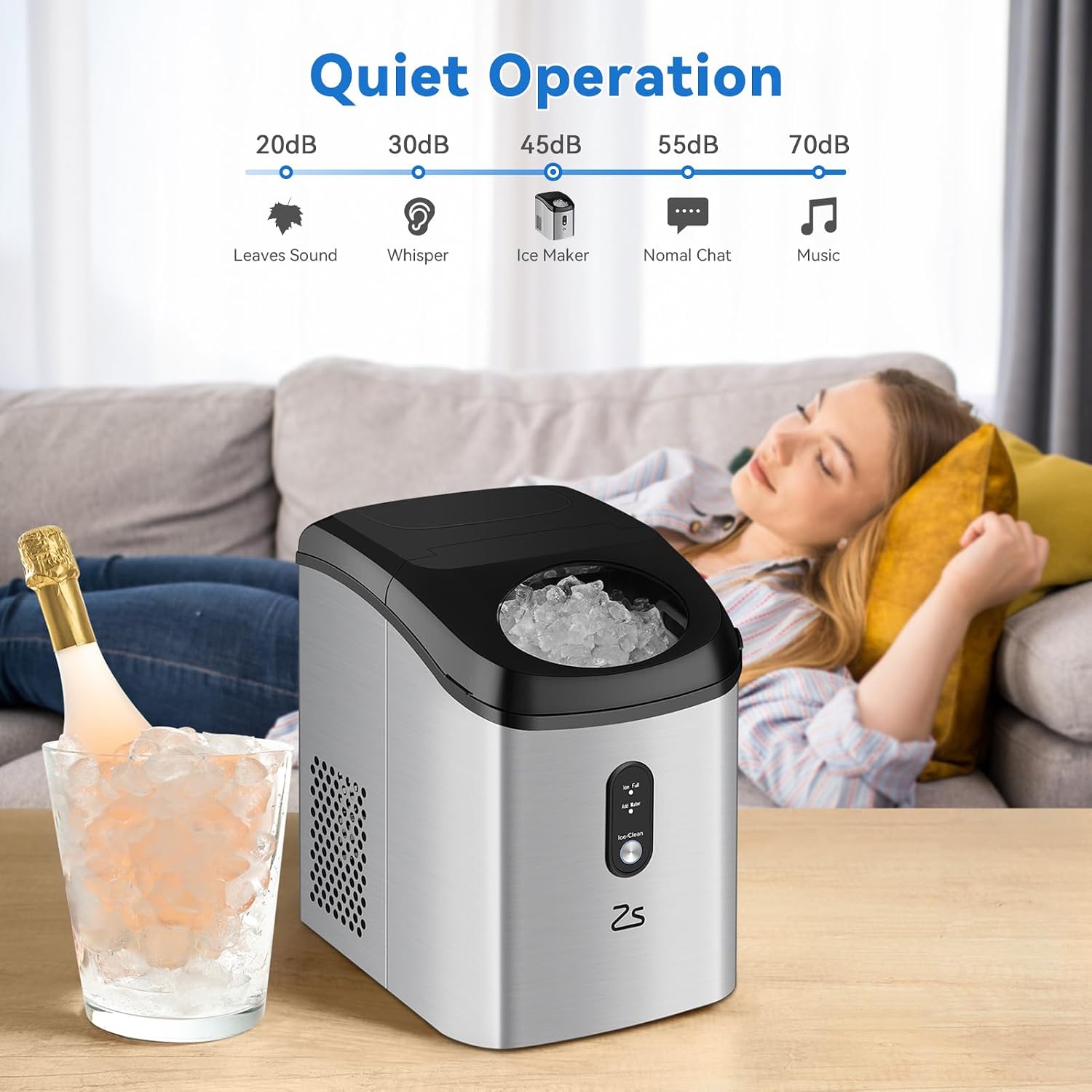 Thumbnail 3 de ACONEE Nugget Ice Maker 33 lbs