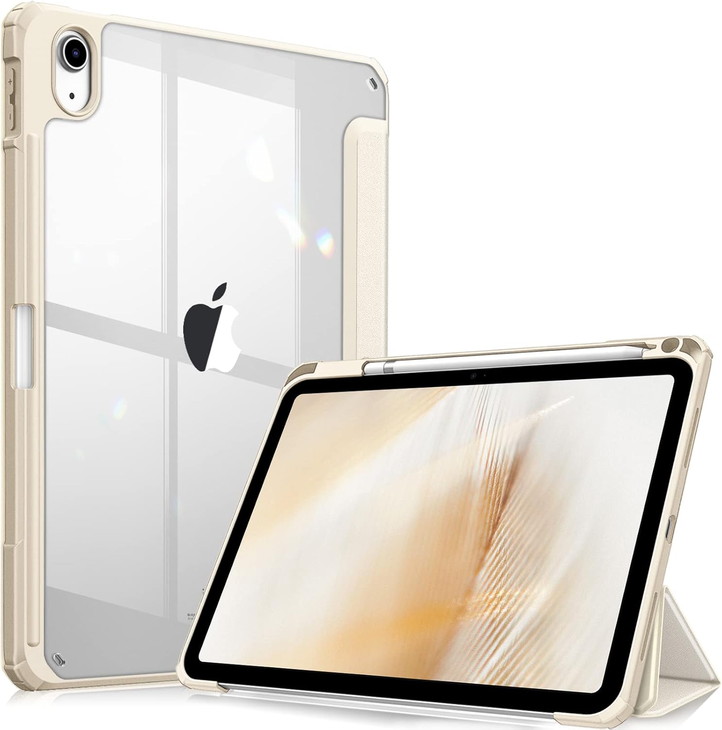 Detalle de Fintie Hybrid Hülle für iPad 11 (A16) / iPad 10.9 (2022) mit Stifthalter – stoßfeste Schutzhülle Starlight