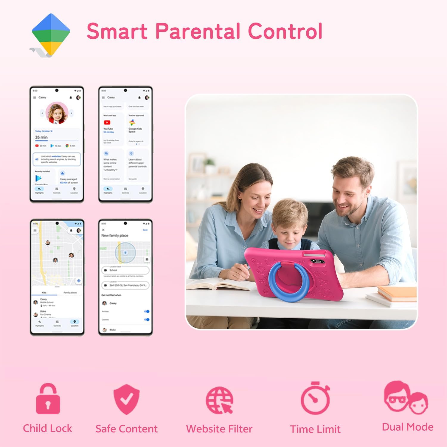 Thumbnail 4 de SVITOO Kids Tablet 10 Inch (Android) with Parental Controls, 20GB RAM/32GB Storage, WiFi 6, Shockproof Case