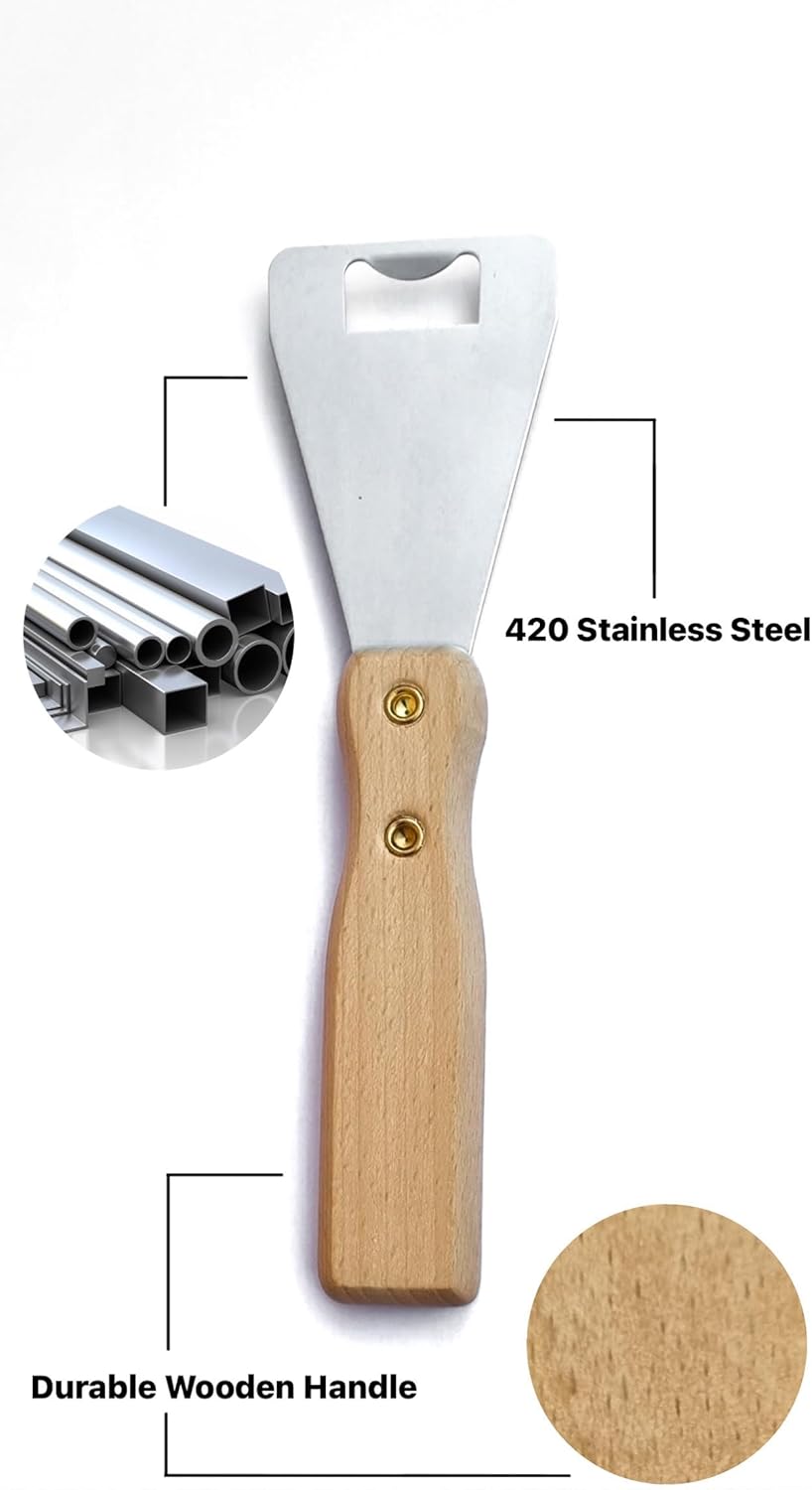 Thumbnail 2 de Sevko Ceiling Tile Puller (Stainless Steel 420) with Strong Wood Handle – Professional ceiling tile remover tool
