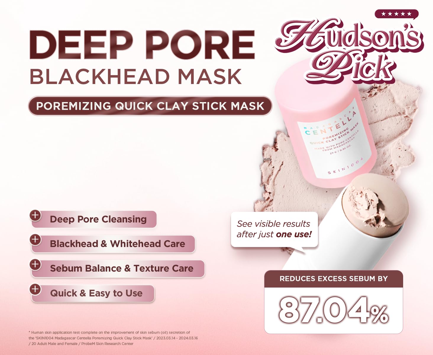 Detalle 2 de SKIN1004 Poremizing Quick Clay Stick Mask 27g