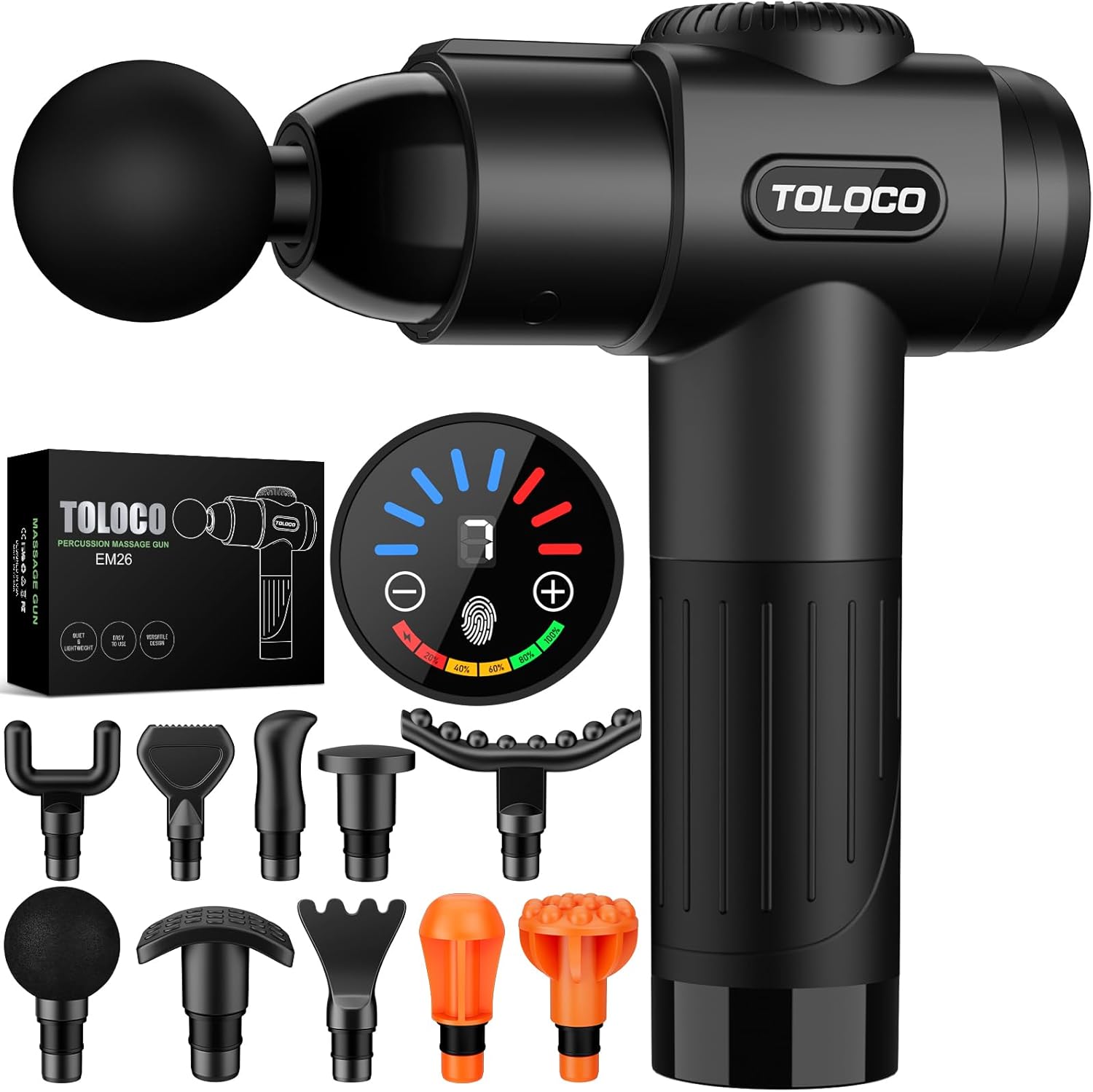 TOLOCO Massage Gun 10-Head Percussion Massager