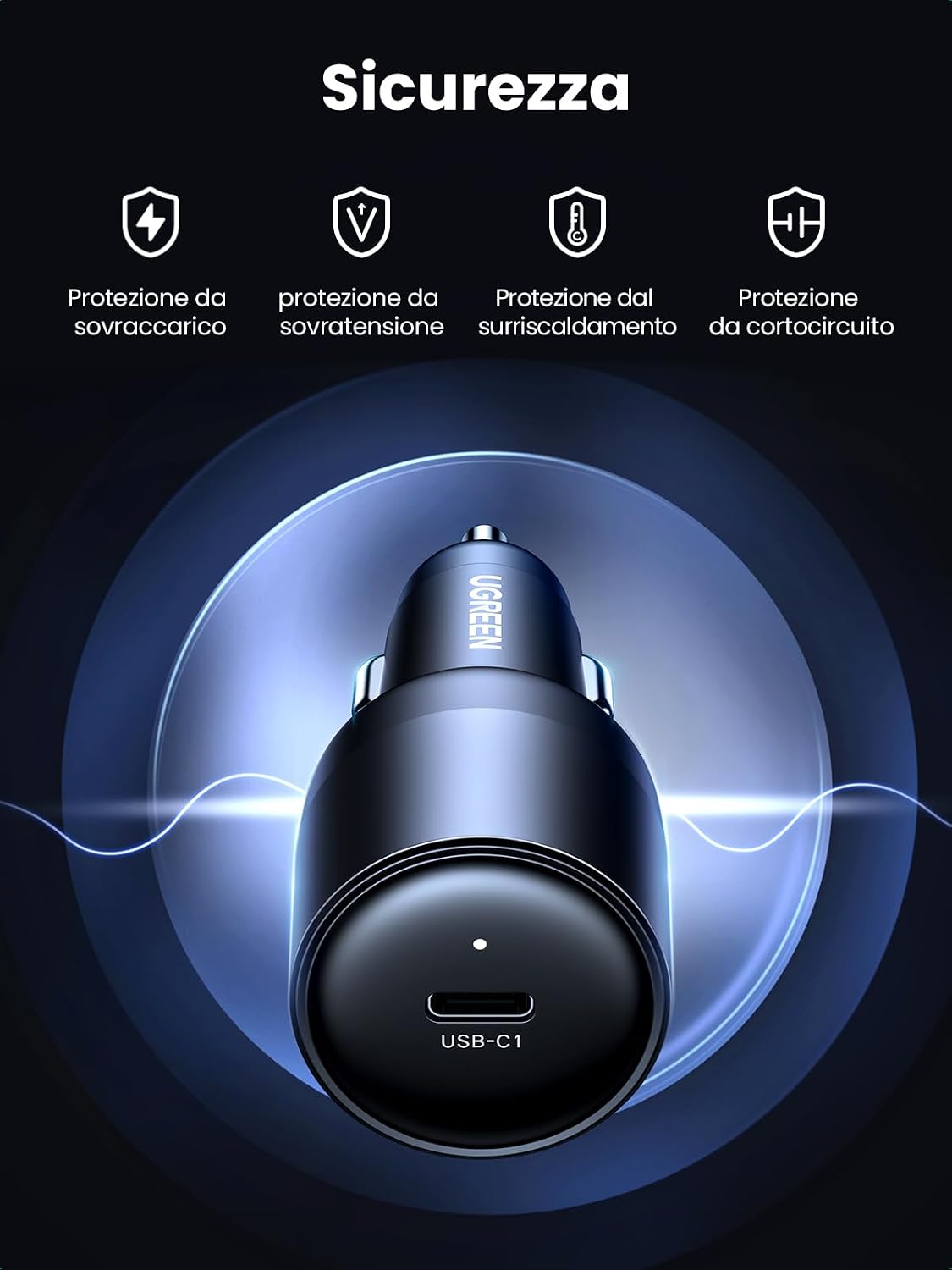 Thumbnail 3 de UGREEN Auto150W caricatore auto USB-C 150W