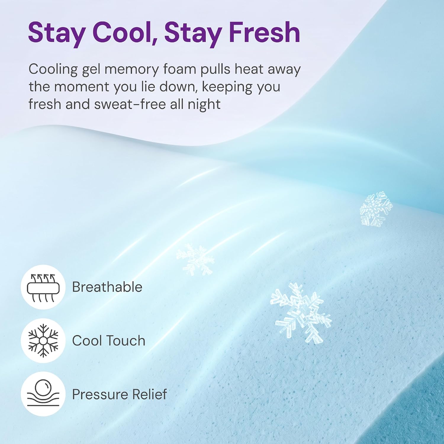 Detalle 2 de GAESTE GS-ME-BA-8F Full Mattress, 8-Inch Cooling Gel Memory Foam