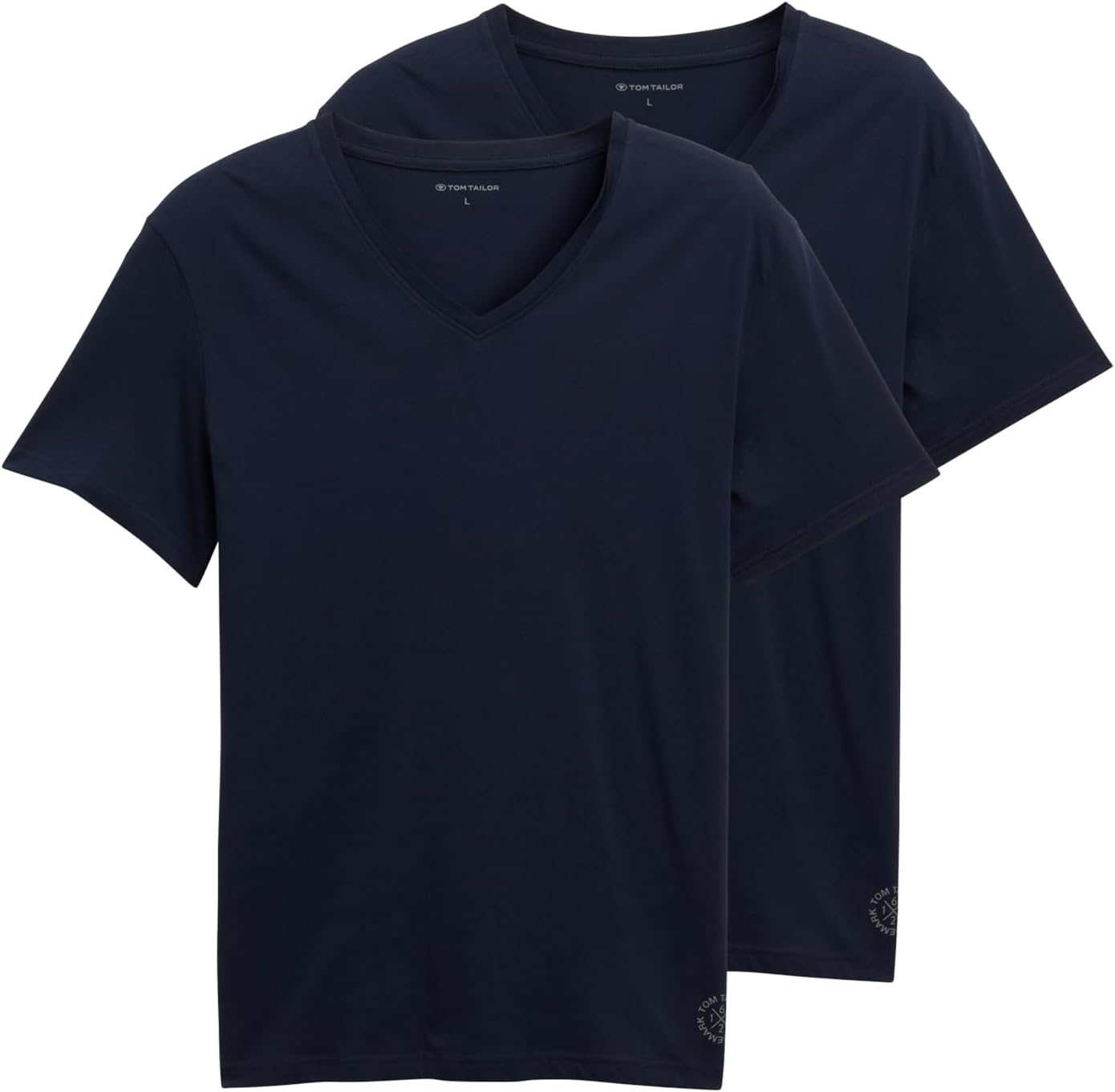 Thumbnail 5 de TOM TAILOR herr-T-shirt i 2-pack med V-ringning, kort ärm och 100 % bomull