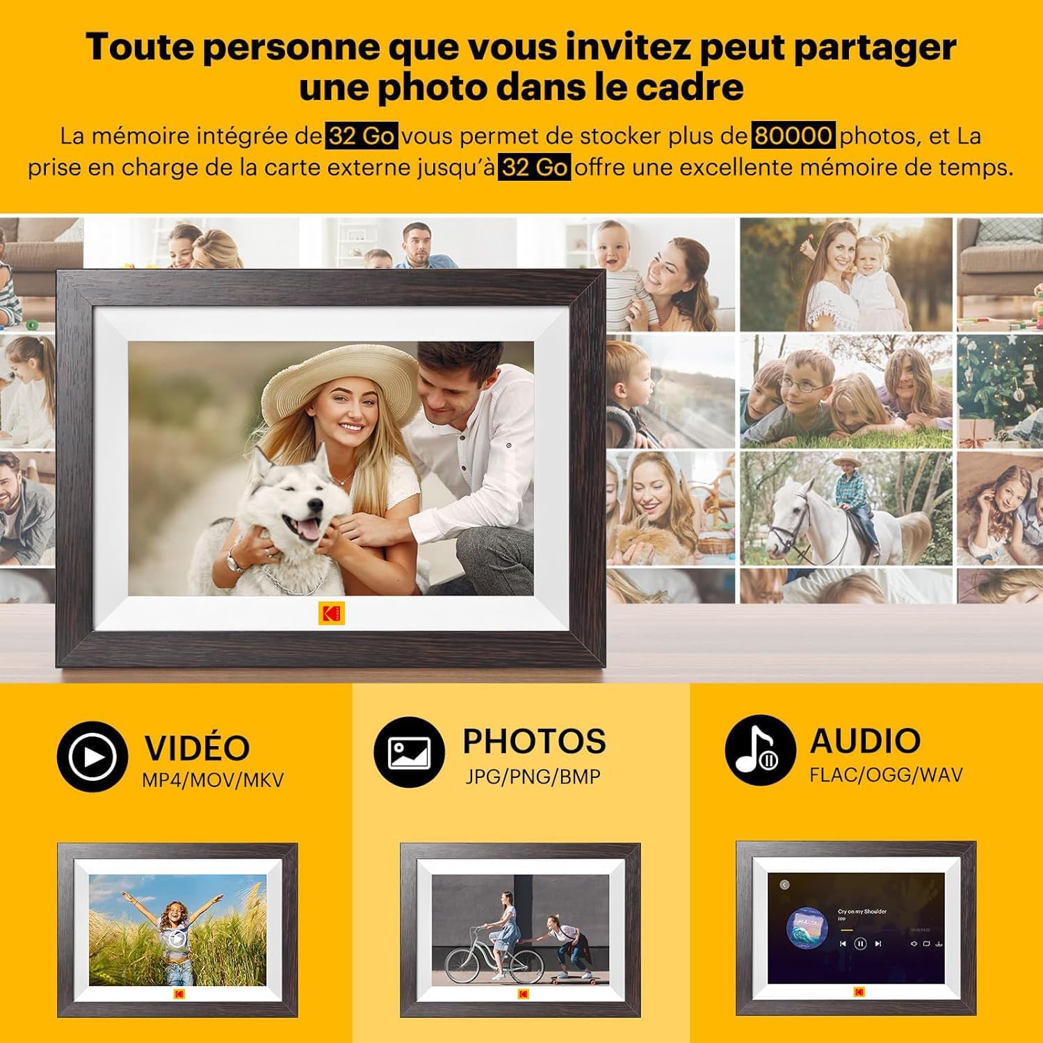 Detalle de KODAK Cadre photo numérique 32Go