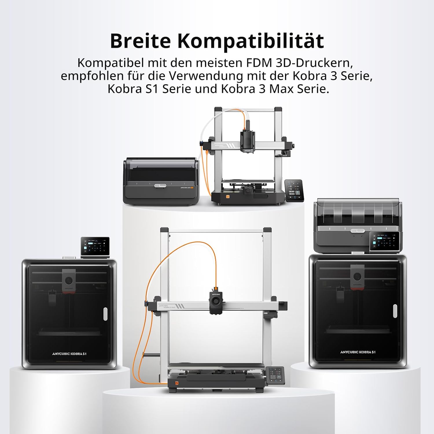 Thumbnail 4 de ANYCUBIC PLA Filament 1,75 mm – Refill inkl. Spool Kit, 4 kg in vier Farben (Pfirsichrosa, Interstellar Lila, Türkisblau, Spring Leaf Grün)