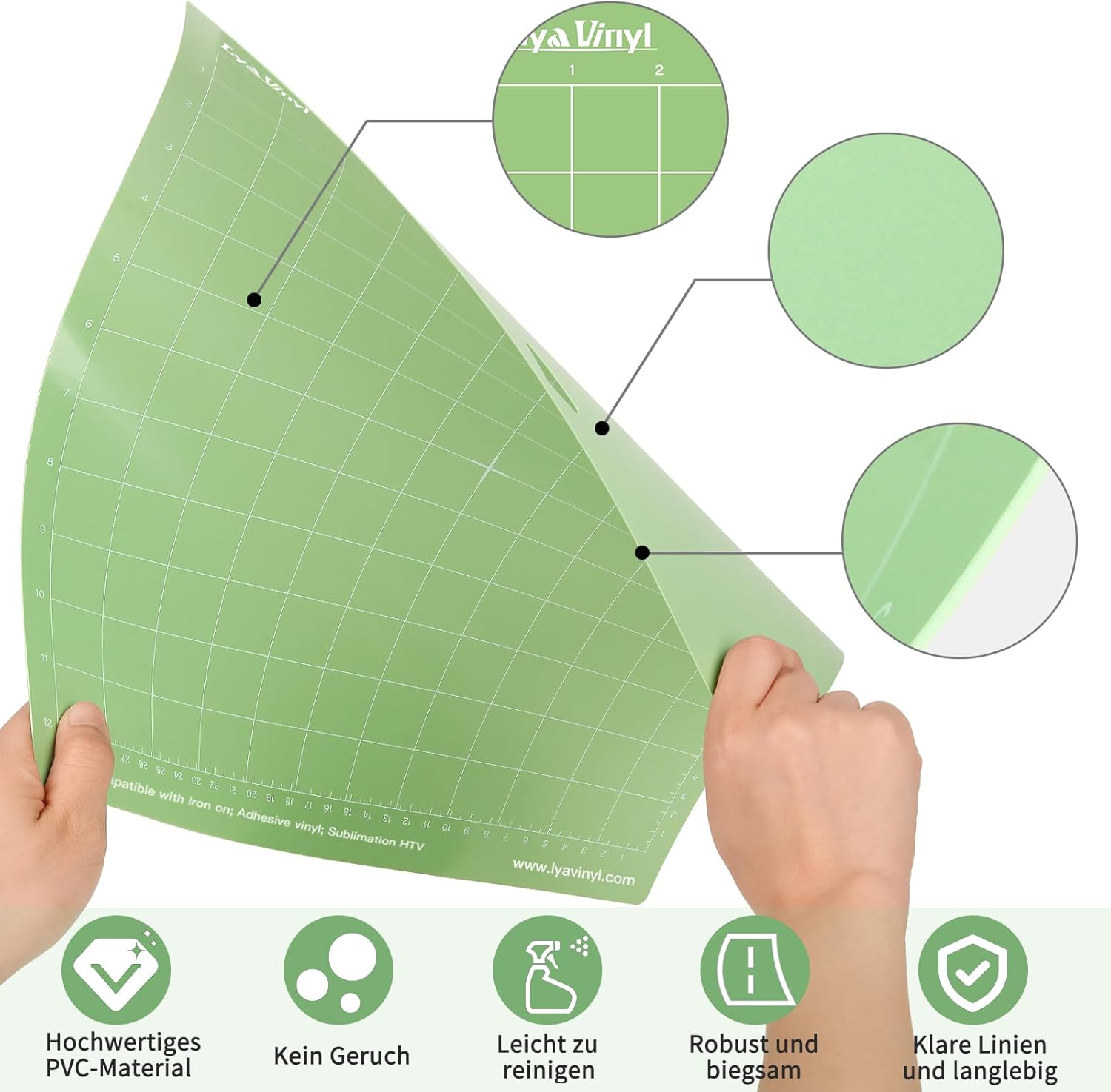 Detalle 1 de Cricut Schneidematte Lya Vinyl 8er Set Variety 12x12 đ