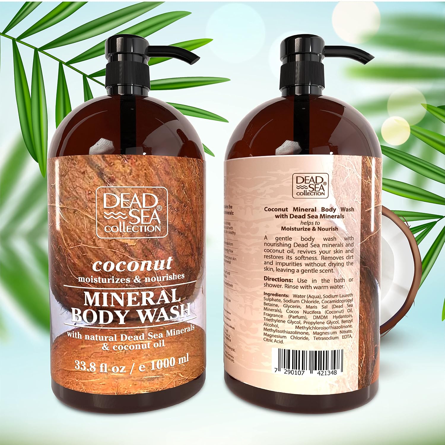 Thumbnail 6 de Dead Sea Collection 7290107429467 Coconut Body Wash, 2-Pack with Dead Sea Minerals