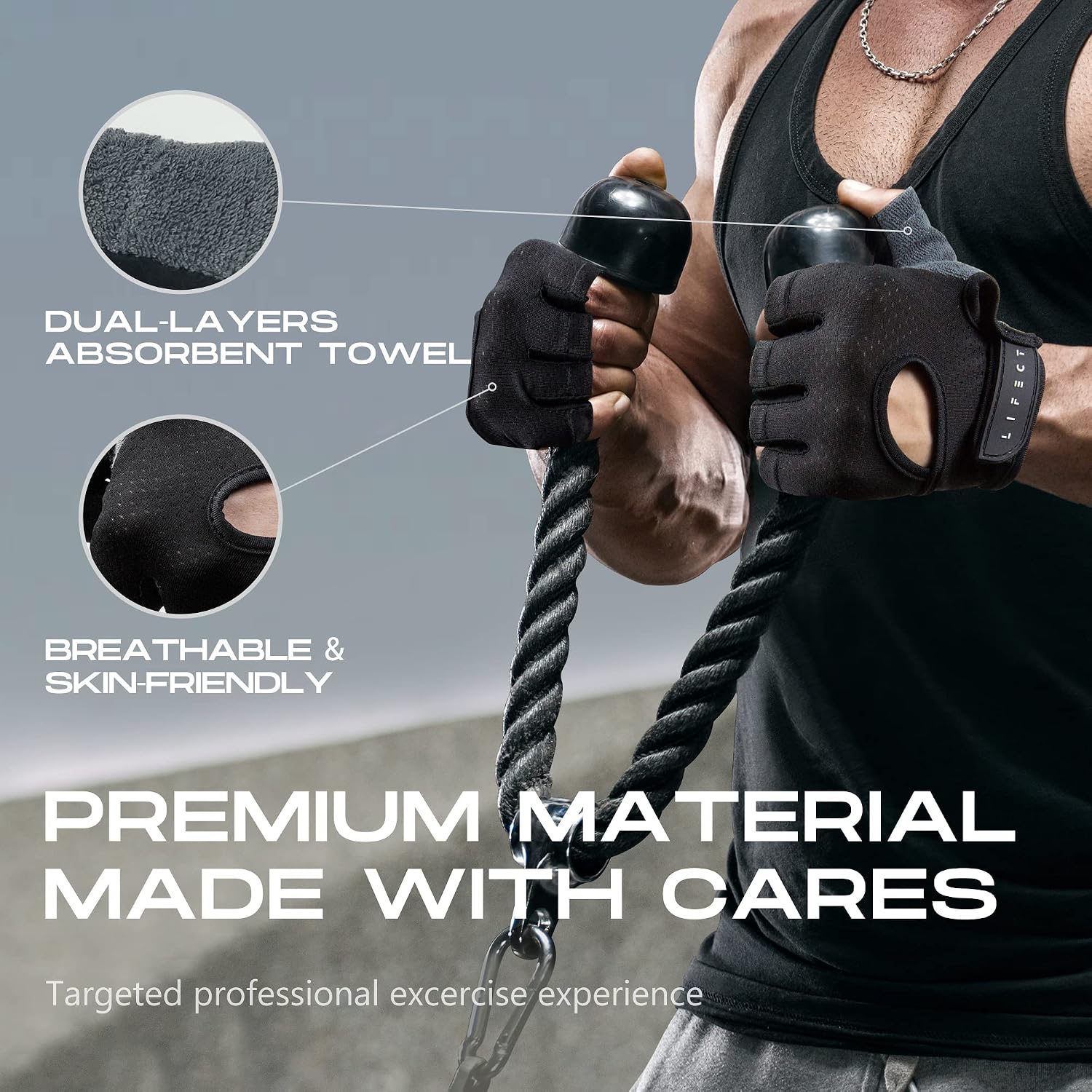 Thumbnail 4 de LIFECT Workout Gloves with Microfiber Palms