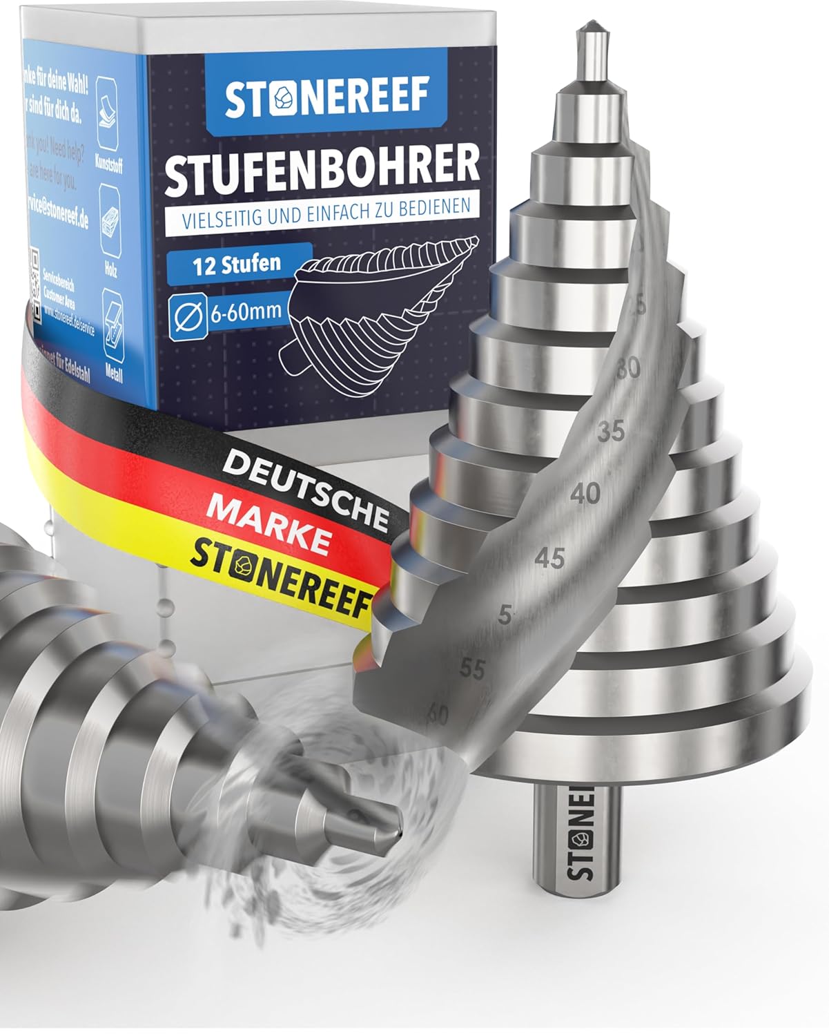 Thumbnail 6 de Stufenbohrer Profi aus HSS Stahl Ø 4–32 mm