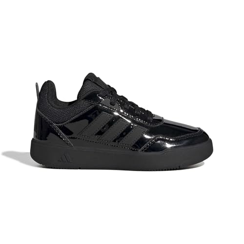 Detalle de adidas Tensaur Sport 3.0, zapatillas infantiles unisex negras con cordones