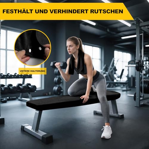 Detalle de POWER GUIDANCE Fitness Handtuch Set – Premium Mikrofaser Zweiteiliges Handtuch-Set (130x50 cm & 50x30 cm) mit Kapuze, Druckknöpfen, Reißverschlusstasche, Magnetclip und Gummiband