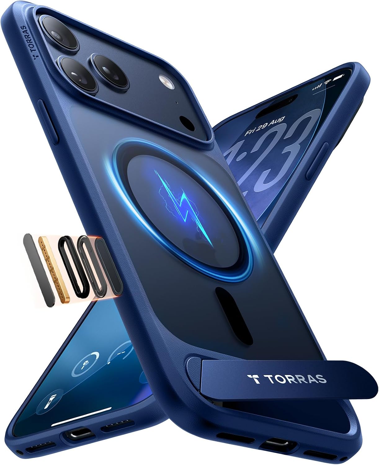 Detalle de TORRAS Stand for iPhone 17 Pro Max Case, 12FT drop protection