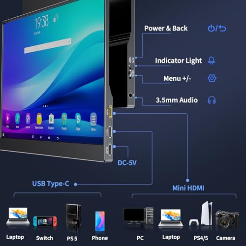 Thumbnail 5 de COOLHOOD Monitor Portátil 15.6" FHD IPS USB-C/Mini HDMI