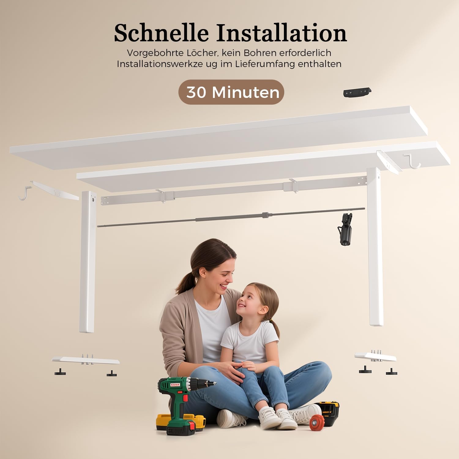 Thumbnail 6 de Klicelor Steh-Sitz-Schreibtisch 100 x 60 cm