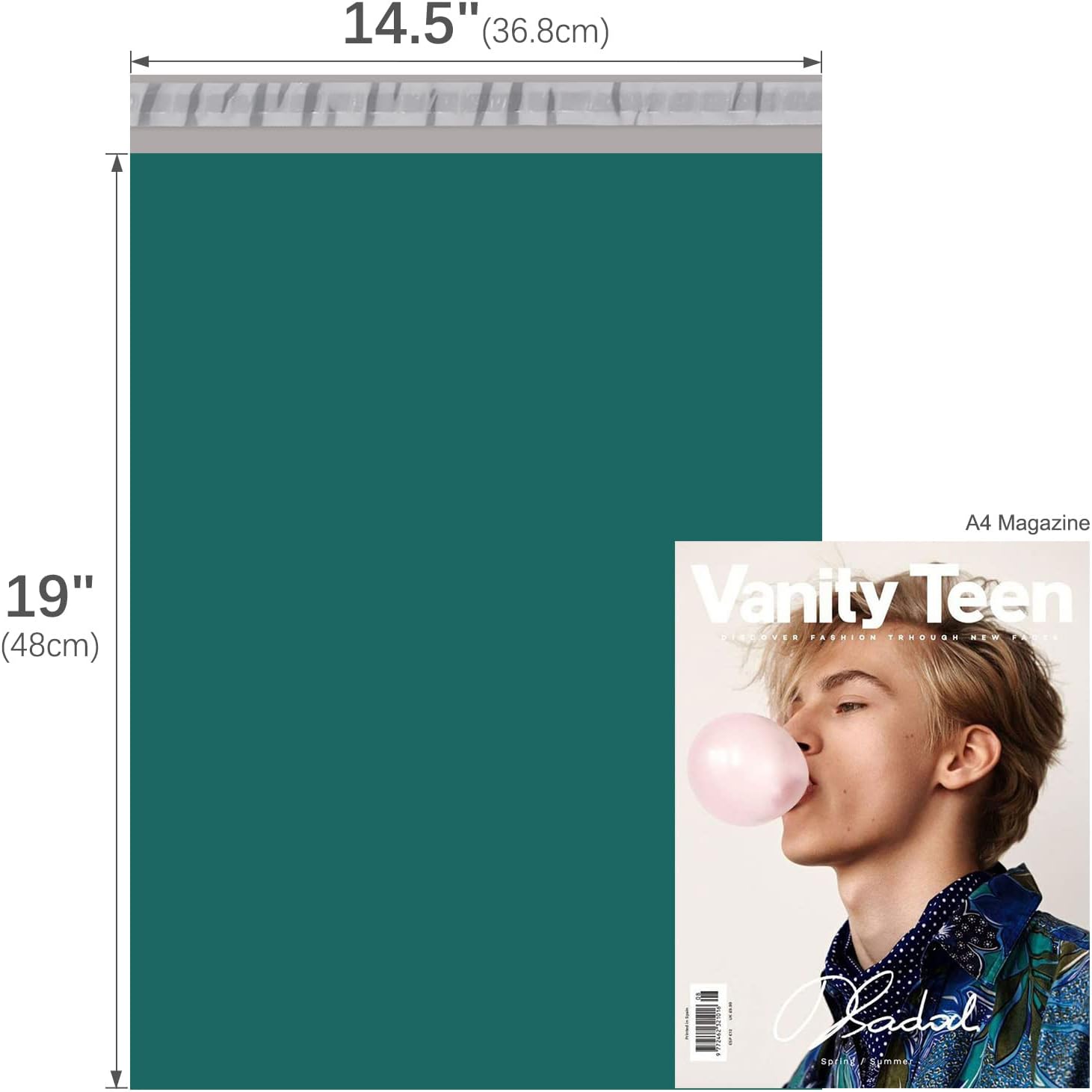 Thumbnail 1 de Fuxury 14.5 x 19-Inch Poly Mailers, 50-Pack, Forest Green, Waterproof