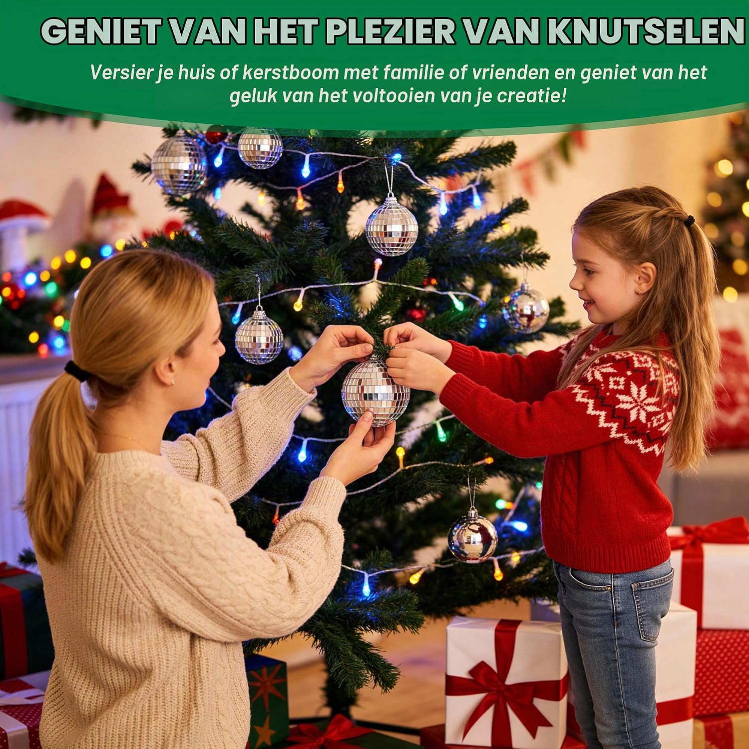 Thumbnail 1 de ACOMTUO discoballen, 32 stuks in 5 maten, zilver en om op te hangen