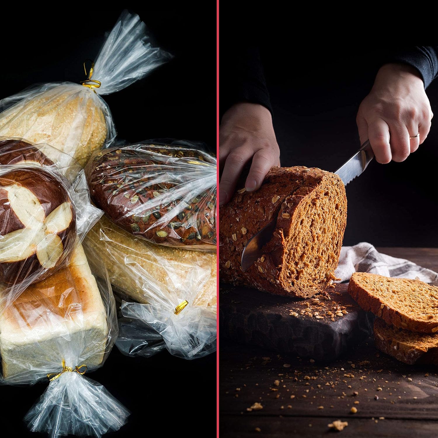 Thumbnail 6 de Bread Bags with Ties, Reusable: 100 Clear Bags and 100 Ties for Homemade Bread and Bakery Loaves